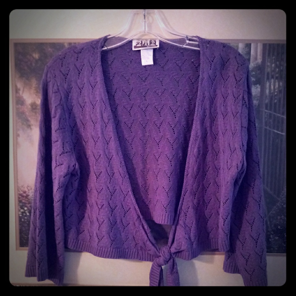 Purple cropped sweater